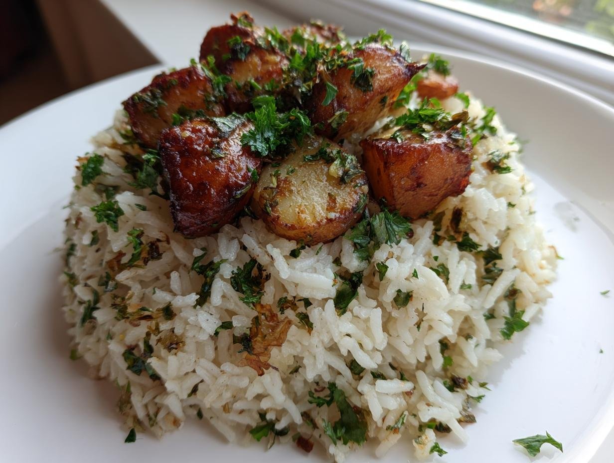 5 Star Irresistible Roasted Herb Potato Rice Mix - freddyrecipes.com