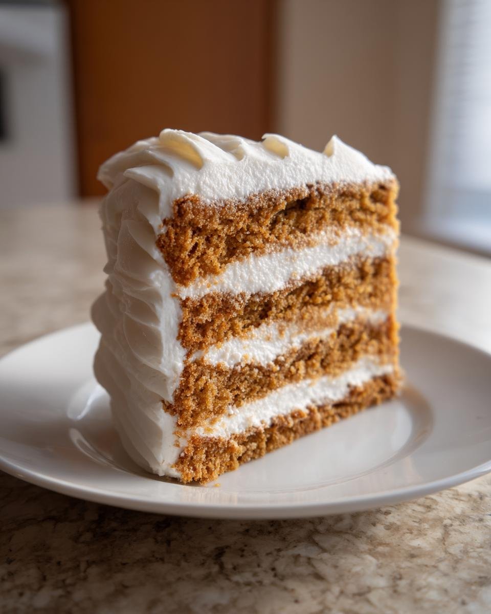 A tall slice of Ultimate Layered Cookie Cake showing three layers of cookie cake separated by thick white frosting.